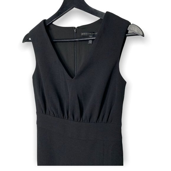 WHBM Crepe Textured V Neck Sheath Dress Size 0P - Picture 2 of 12